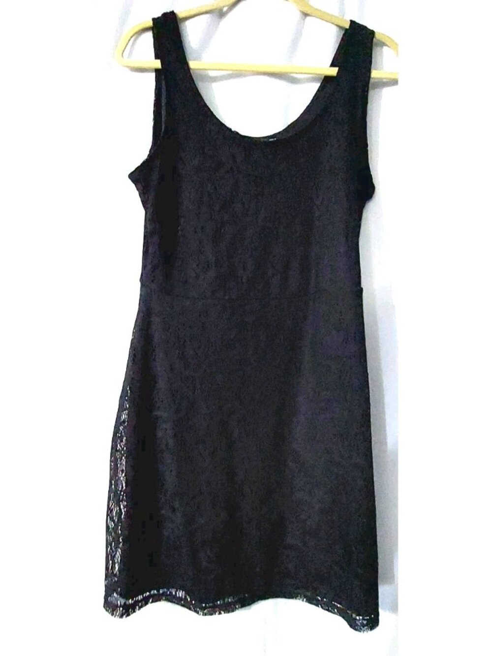 Metaphor Black Lace Dress Size Large Mini Lined